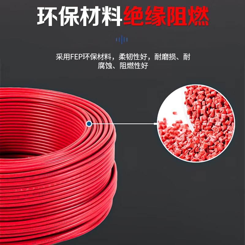 SHOCHAN AF250 Teflon silver-plated high temperature resistant wire FF46-2 aviation wire red silver-plated wire 100M/0.5MM/SQ-L1004-14-X