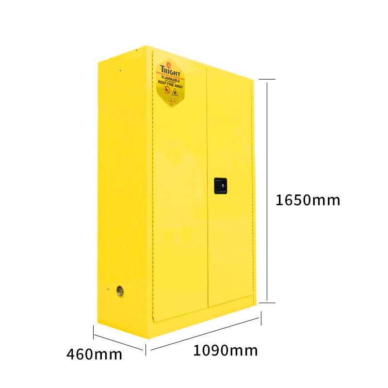TRIGHT/TiRui Safety Cabinet Flammable Chemical Liquid Safety Cabinet Titanium Rui TF0450 45Gal Double Door Flammable Liquid Safety Cabinet
