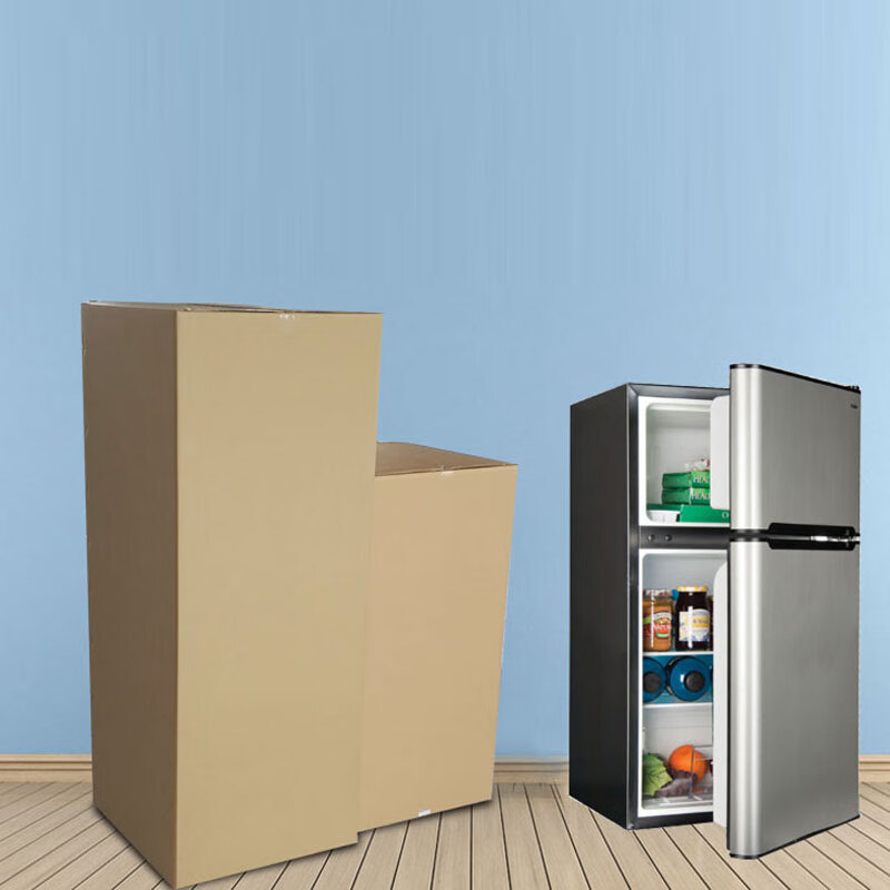 Small refrigerator outer packaging box with anti-collision foam, transportation, packaging, freezer box, carton box, express carton box, carton + corner protector + pearl cotton 50*50*90cm (small refrigerator)