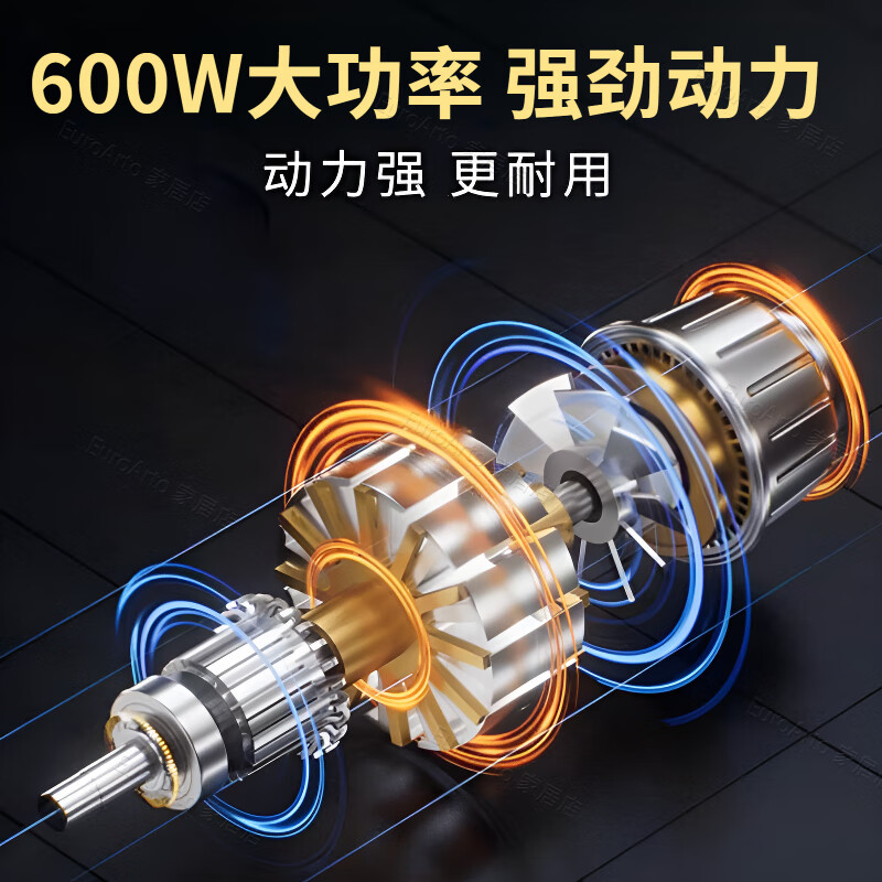 KDISV German grinding machine ultra-fine grinding, crushing and powdering household grains small seasoning coffee Chinese medicine stainless steel blue (600W high power) 600ml high configuration + 3 twelve-blade knife, free mesh sieve + sleeve + brush + spoon