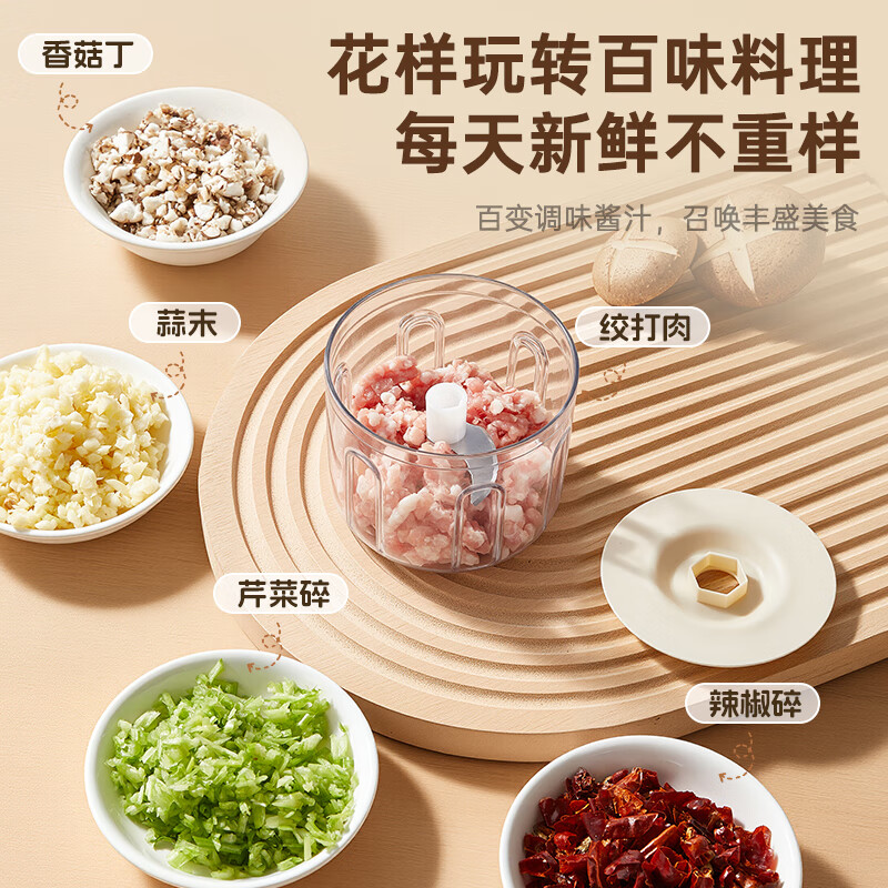 Double gun (Suncha) electric garlic masher, garlic processor, meat grinder, garlic mince, garlic press, ginger paste artifact, three knives