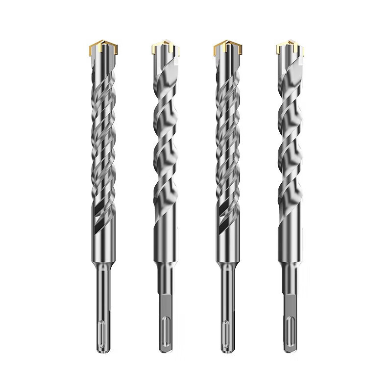 HUHAO tungsten steel alloy cross electric hammer impact drill bit extended through wall drilling concrete round handle 6*110mm/2 pieces