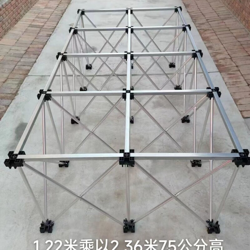 Mo Peng spider leg workbench reinforced galvanized steel spider leg rock slab workbench woodworking bricklayer tile glass marble processing platform retractable portable multifunctional rock slab shelf woodworking stainless steel 10 legs 0.65 meters wide by 2.36 meters long by 75 centimeters high