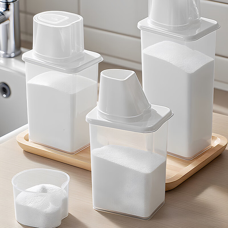 Home KATEI STORY Japanese laundry detergent storage box special laundry detergent storage box large and small containers with lids for laundry beads
