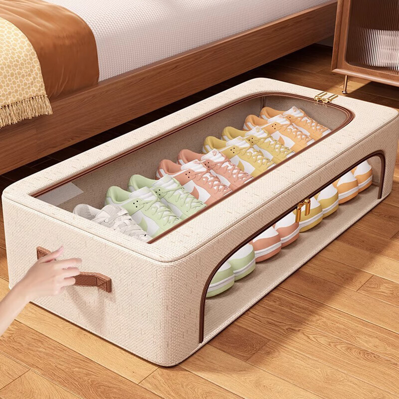 Ershan set shoe box shoe storage artifact space-saving shoe rack shoe cabinet for boots shoe support bed bottom foldable storage box transparent installation-free transparent shoe box large double windows