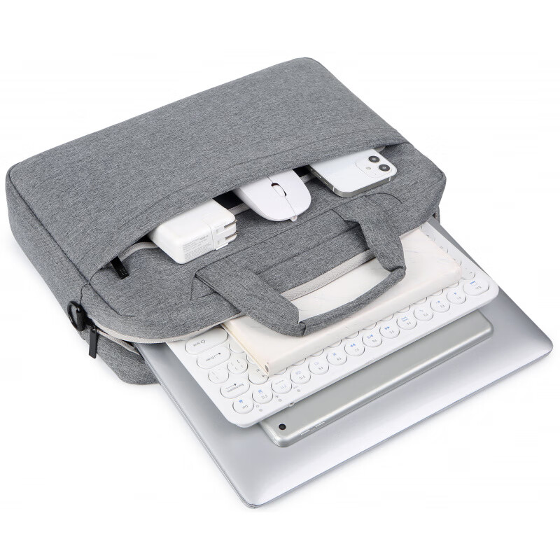 CALCULAT&KEEN shockproof laptop bag 16 inches suitable for Lenovo Xiaoxin Savior computer bag 15.6 inches shoulder bag 14 thick C20 gray thickened pearl cotton shockproof_3-layer storage thickness 7c 14 inches