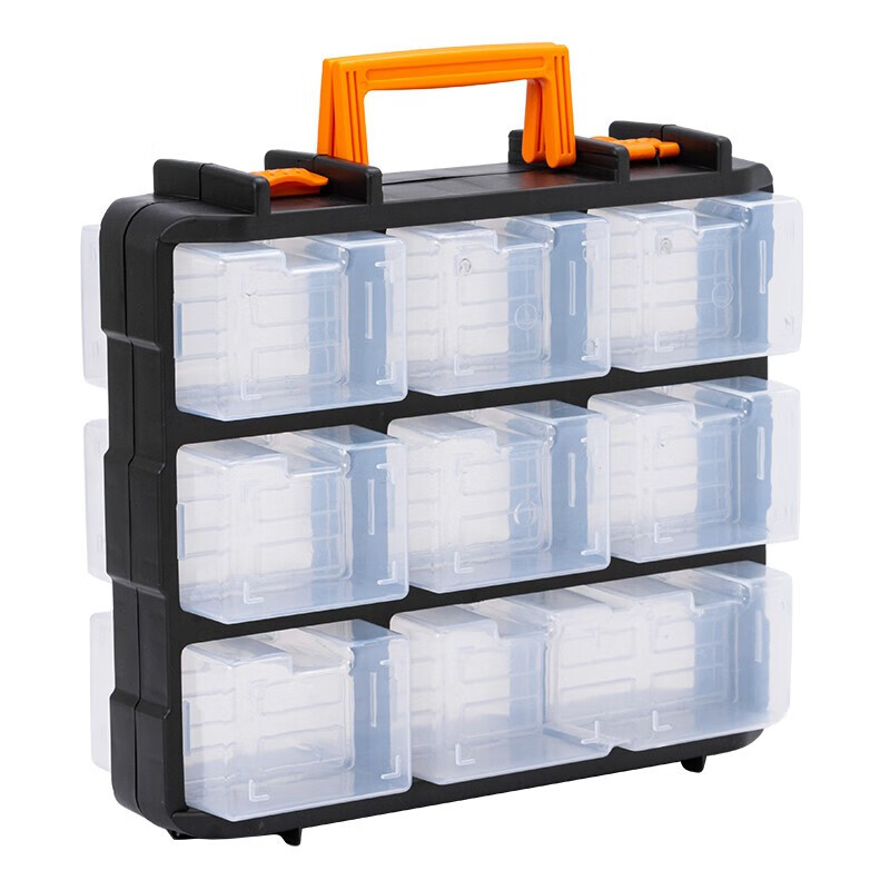 Bingyu Portable Parts Box Screw Parts Accessories Compartment Tool Storage Box Double-sided Transparent BYS-179 31*35*13.5cm Customized