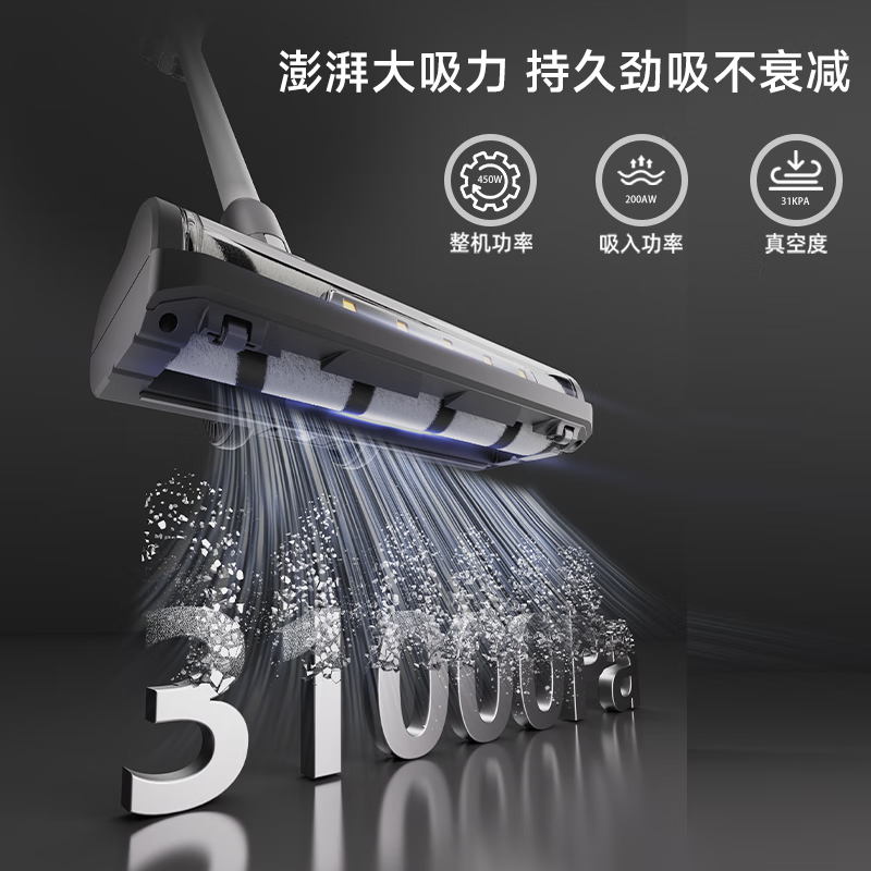 Puppy vacuum cleaner, household suction and mopping all-in-one wireless handheld low-light dust display, large suction dry moisture mopping, mite removal, vacuum mopping, pet cat hair carpet cleaning S006 PRO