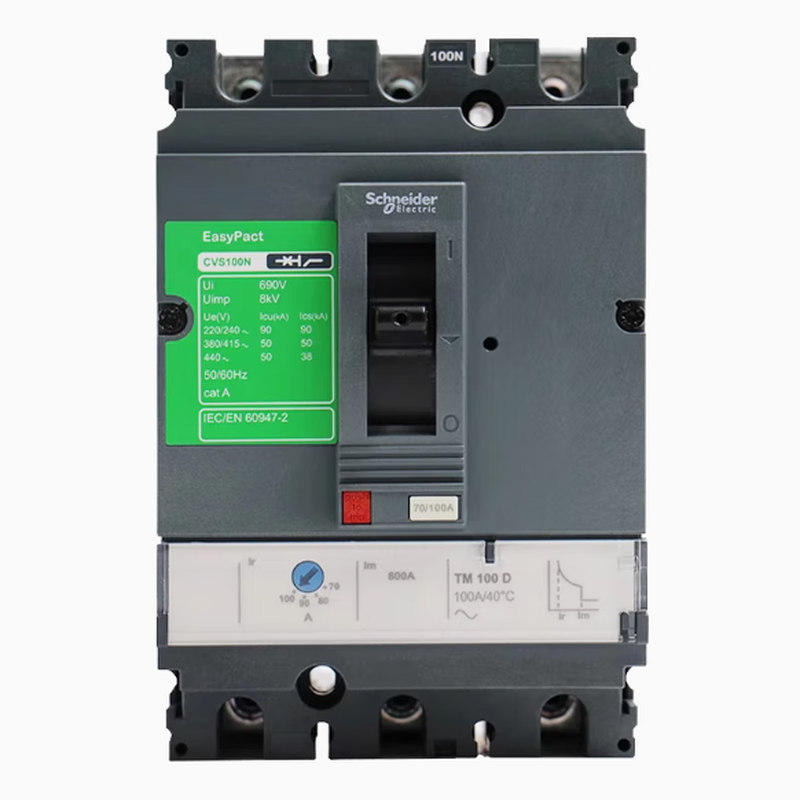 New Schneider CVS molded case circuit breaker CVS100N160N250N400F630H TMD FNH 3P 4P CVS630 500A TMD thermal magnetic tripper 4P H 70KA