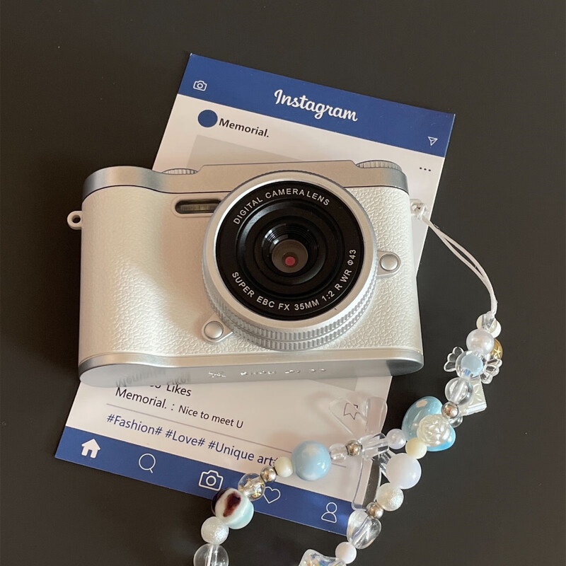 Fuyu CCD Sanrio Kurome camera student party photo and video transfer to mobile phone HD flash instant filter selfie gift gift practical children's toy introduction White Hello Kitty + dual camera selfie + fill light gift box package three 32G can take 5000 photos - can be transferred to mobile phone