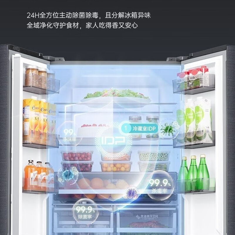 Rongsheng refrigerator BCD-526WD1MPA French independent dual system IDP active sterilization first level energy efficiency and energy saving