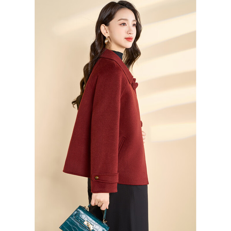 Kebel's high-end national style wool coat for women 2025 new autumn and winter double-sided woolen temperament slim and small coat XL