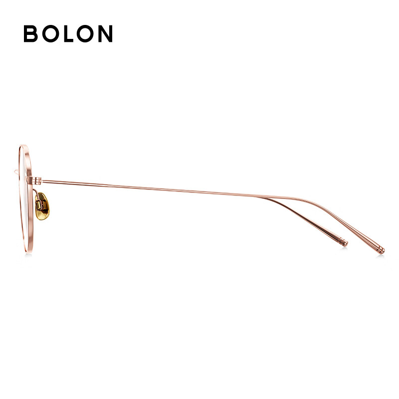 BOLON Tyrannosaurus Rex glasses myopia glasses retro round frame titanium frame lightweight optical frame fashion beauty repair men and women BT1629 B30 rose gold single frame