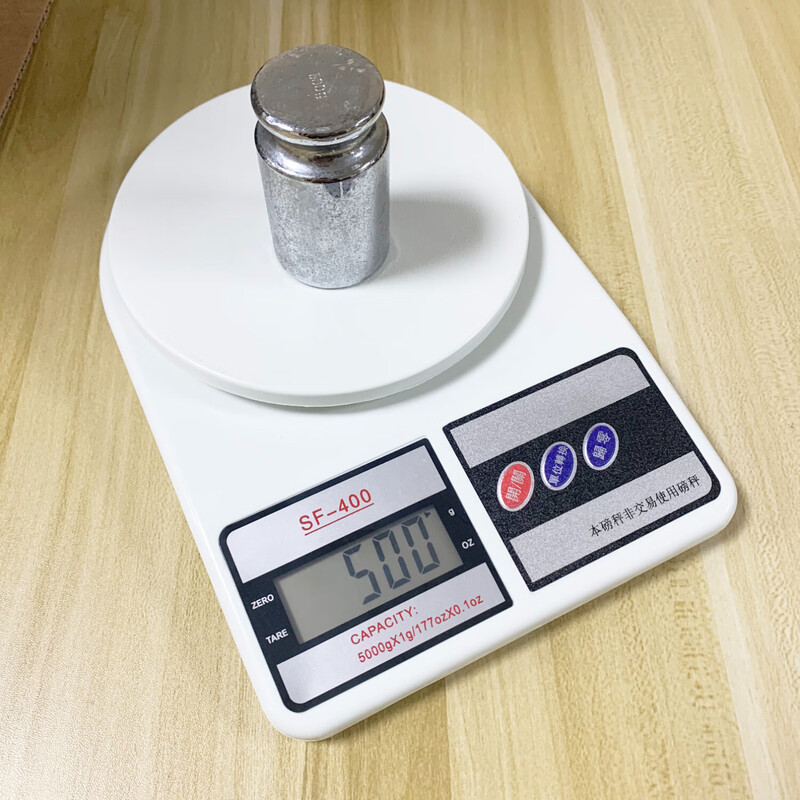 SF400 high-precision kitchen electronic scale, kitchen scale, household food electronic scale, baking scale, food scale 10kg, Chinese battery model, matte display, 10kg/1g