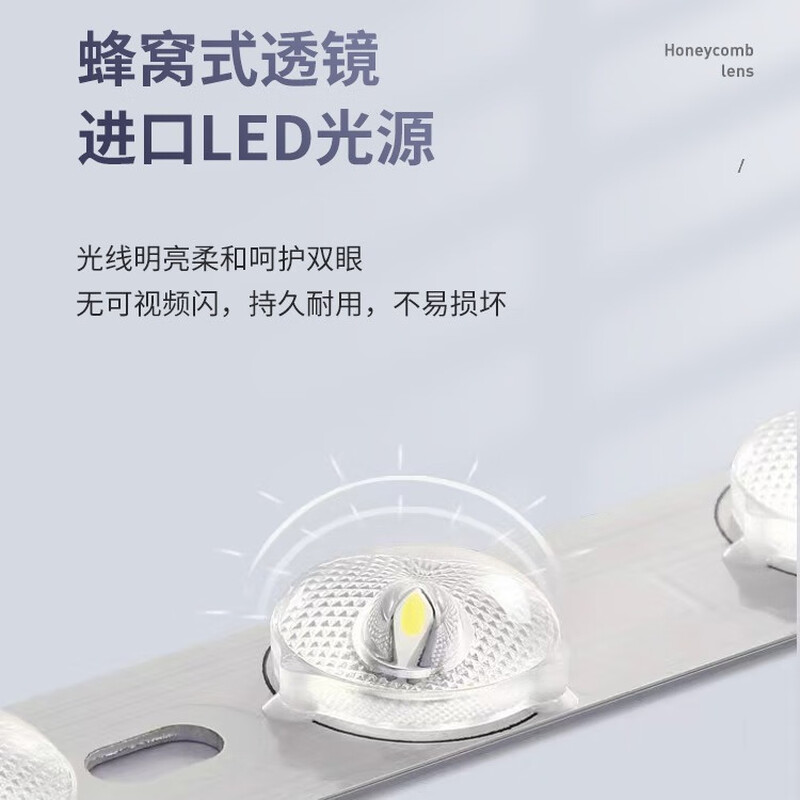 Jinggong LED three-proof ceiling lamp, moisture-proof, dust-proof, insect-proof, factory stairway, hallway, corridor light, ultra-thin smart light, 64W white light