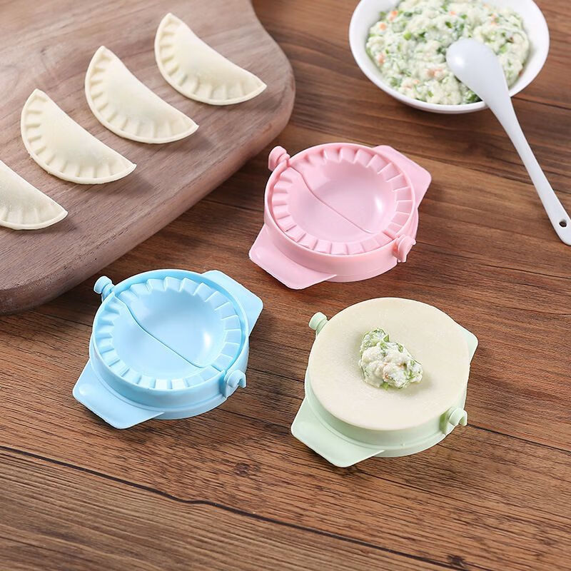 Magic Dou Shenghuo Love Dumpling Maker Dumpling Mold Dumpling Artifact Crescent Flower Butterfly Dumpling Clip Handle (Medium Love Flower Butterfly Crescent) 4 pieces in total