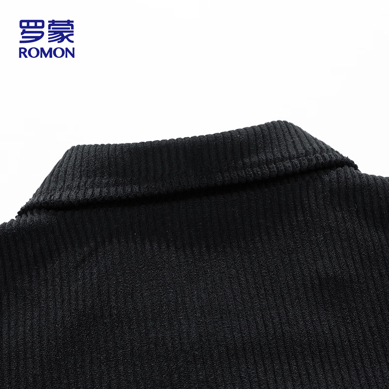 ROMON jacket men's autumn and winter business casual comfortable versatile corduroy lapel top jacket men's L07 bean green XL