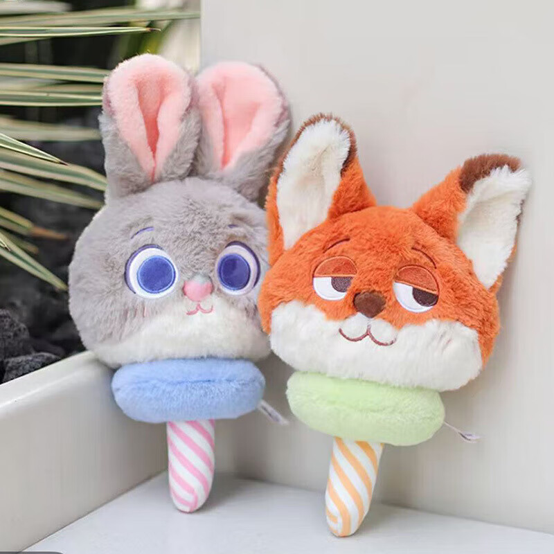 Disney Genuinely Authorized Zootopia Judy Nick Fox Marshmallow Series Plush Doll Doll Pendant 21cm Disney Zootopia Nickelodeon Marshmallow Doll Genuinely Authorized + Anti-Counterfeiting Label