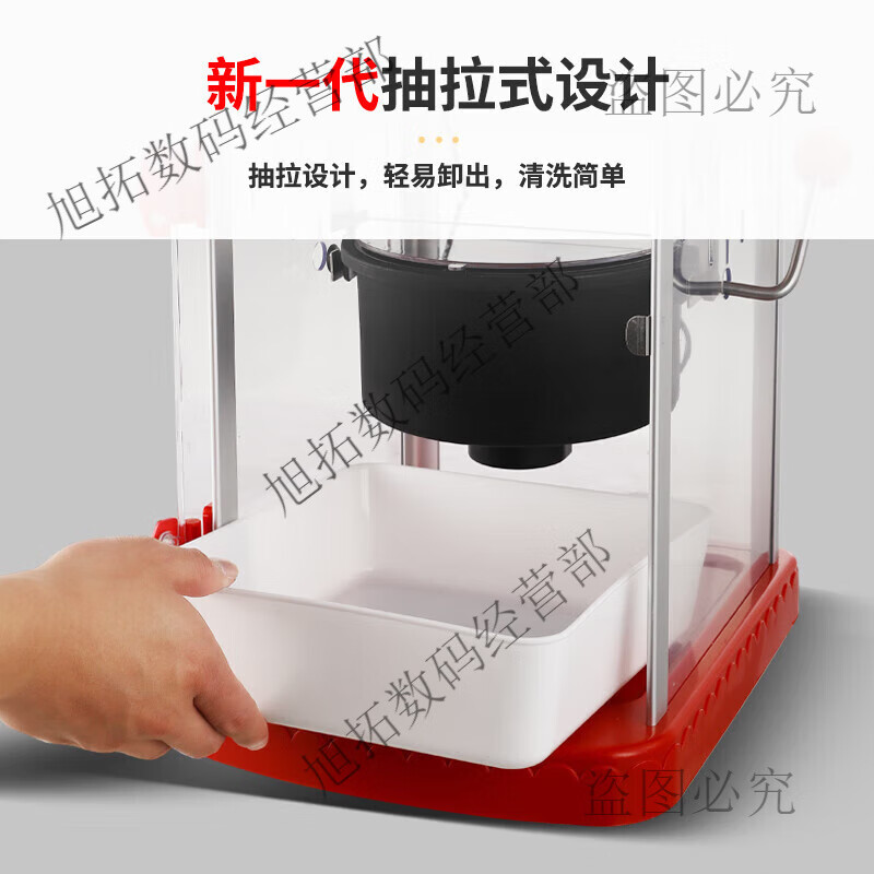 Jinzheng popcorn machine commercial household fully automatic electric heated popcorn machine for small mini street stalls China Red free 1 pack of corn kernels + 1000 grams of corn