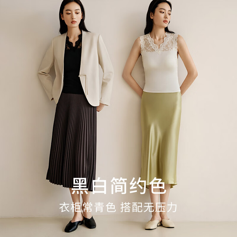 Jinsanta bra-free mulberry silk ribbed bra-in base vest for women with breast pads, comfortable inner base, black M