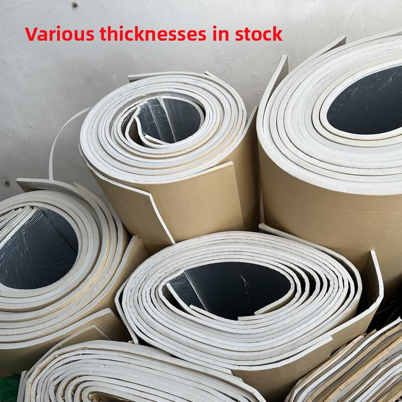 PEF insulation board aluminum foil thermal insulation sound insulation cotton PVC self-adhesive insulation cotton car sound insulation with aluminum foil 10mm self-adhesive (1220*2440mm)
