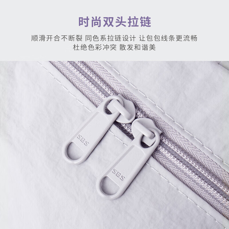COW backpack female junior high school student high school student school bag large capacity backpack ultra-light casual high-value fog gray purple