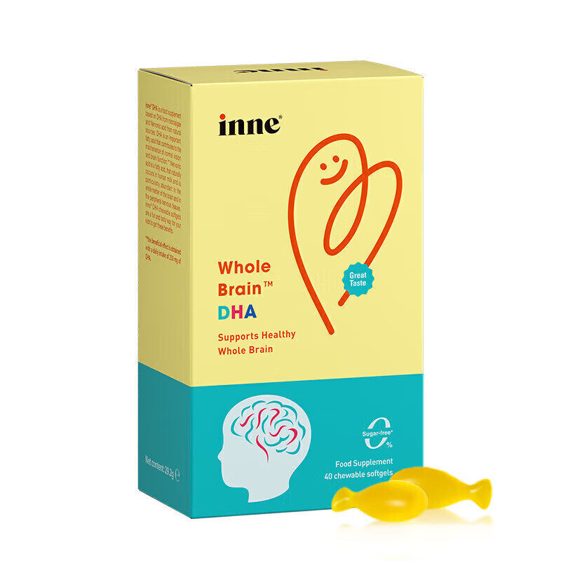 Inneinne because of your whole brain dha children's dha infant special Minbao DHA baby baby memory seaweed oil school age special research whole brain DHA 40 capsules