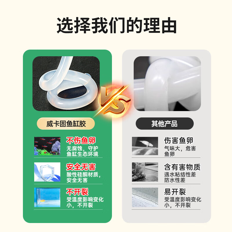 VIKAGU fish tank acid glass glue fish tank aquarium edge sealing sealant anti-shrink sealant transparent VGS067 300ml