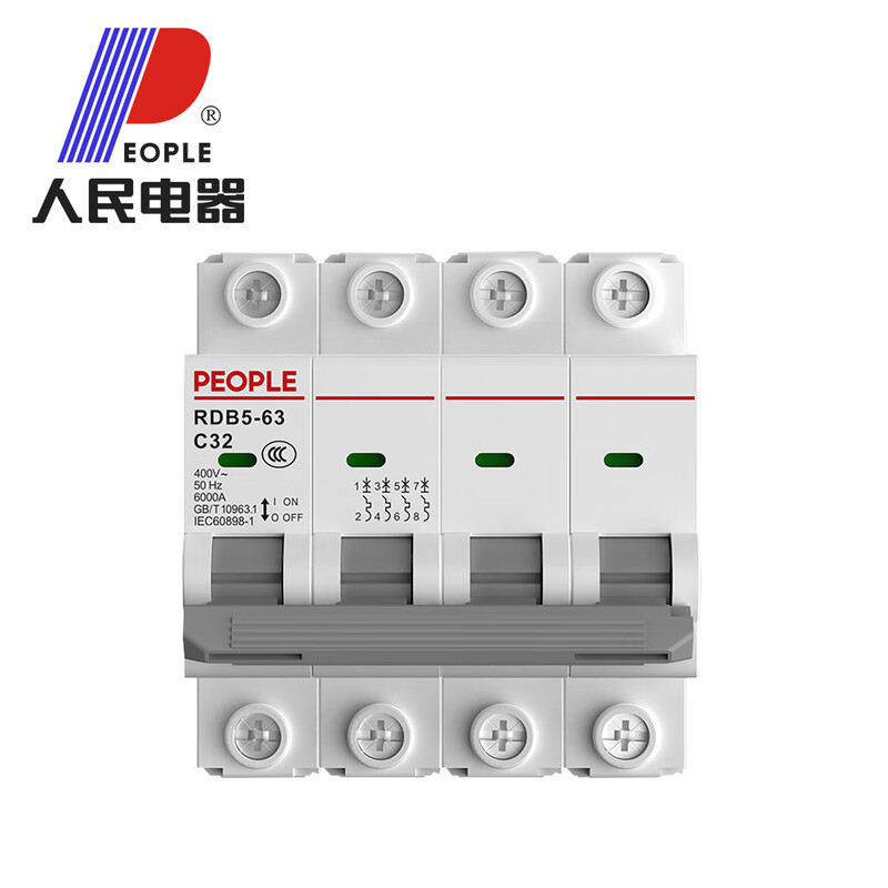 People's Electrical Air Switch with Leakage Protector Household 2p63A Electric Gate Switch Circuit Breaker Three-Phase 100A Air Switch 25A 1P+N