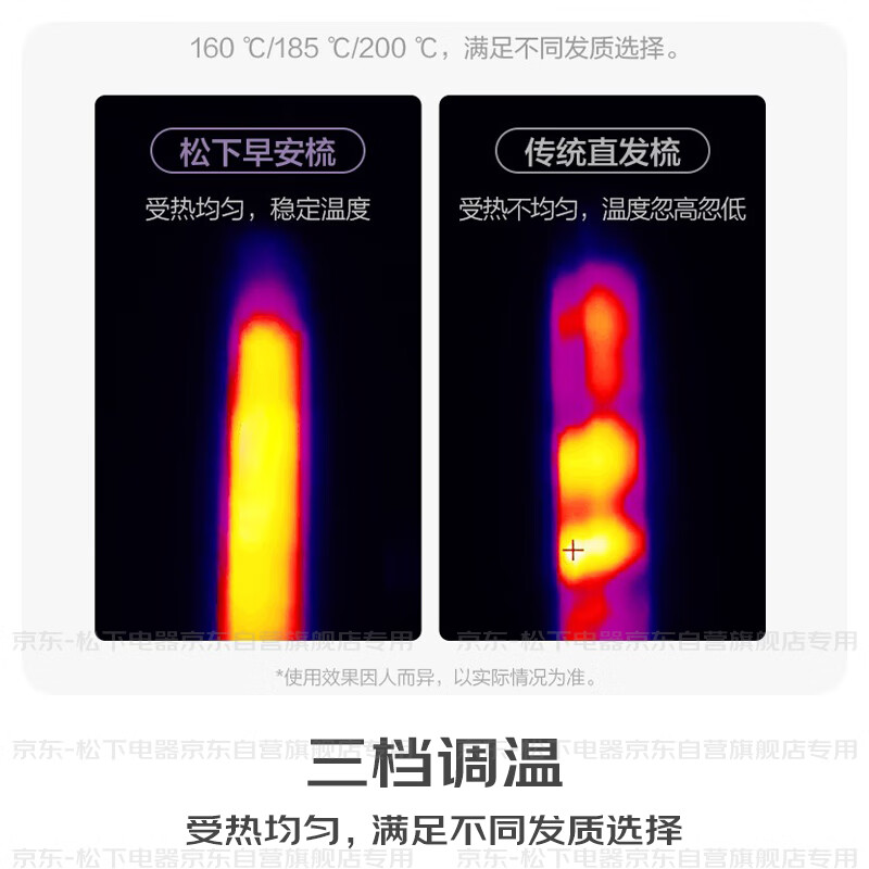 Panasonic hair straightening comb negative ion does not damage hair curling straightening dual-purpose curling comb high skull fluffy artifact ladies New Year gift good morning comb EH-HE20