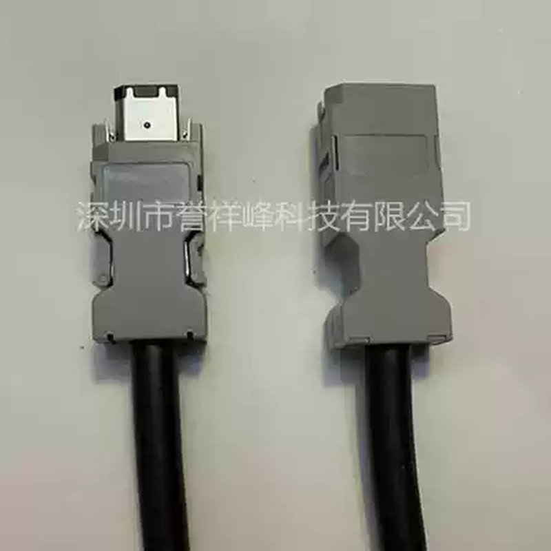 SM-6P/6E connector CN31394 male and female extension cable Yaskawa Delta servo motor absolute encoder cable 6P to 6E black high-flexible absolute value 8m