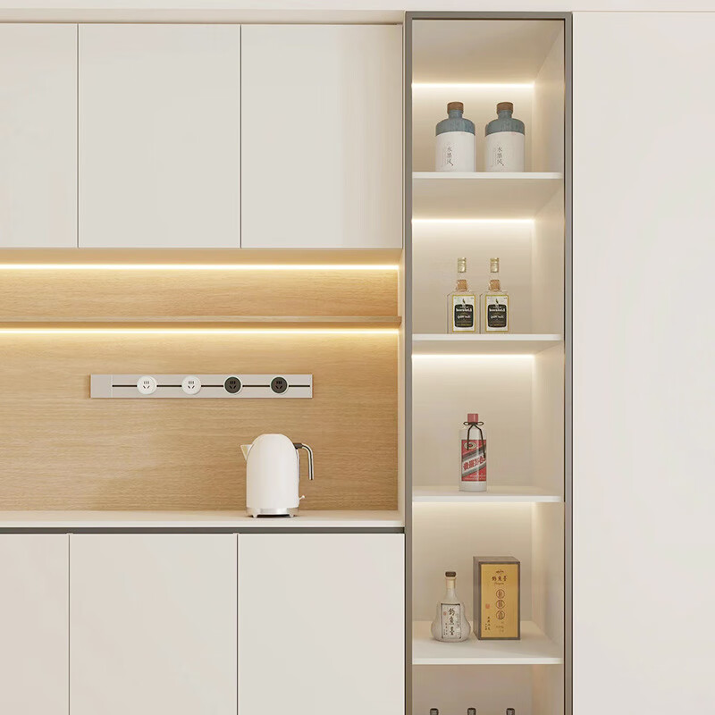 Aochaohang Guangzhou Foshan European pine board whole house customized source factory solid wood furniture door to top wardrobe sideboard cabinet Luli European pine board ENF environmental protection square meters