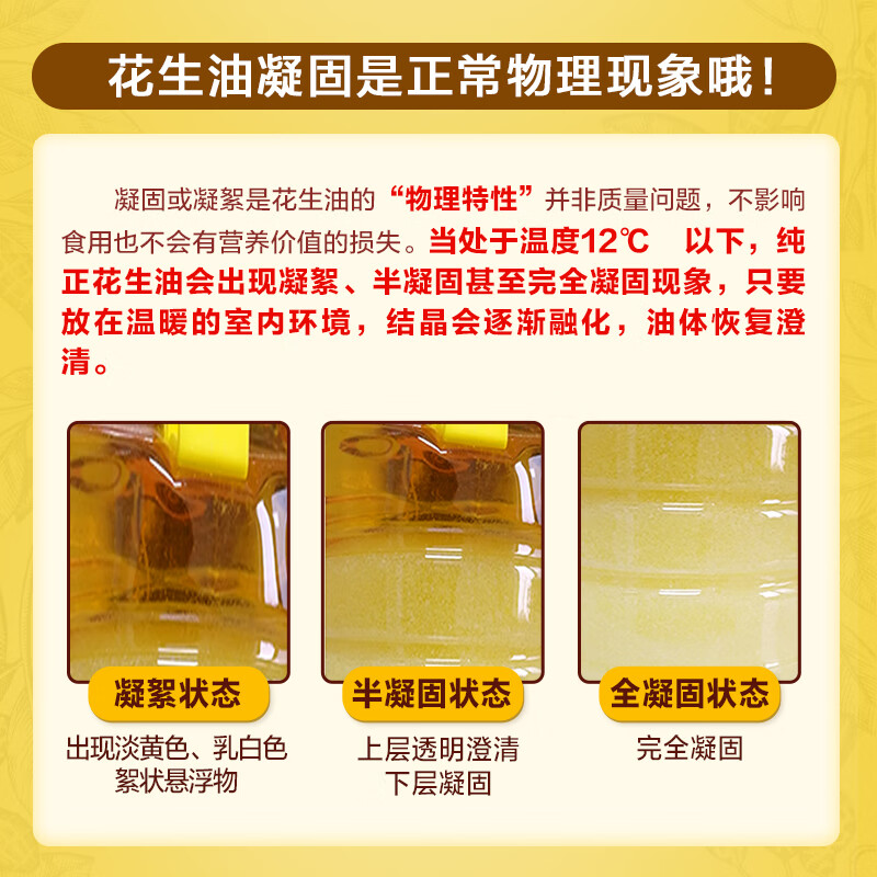 Luhua Fidelity Peanut Oil 5S Physical Pressing Level 1 Peanut Oil 6.18L