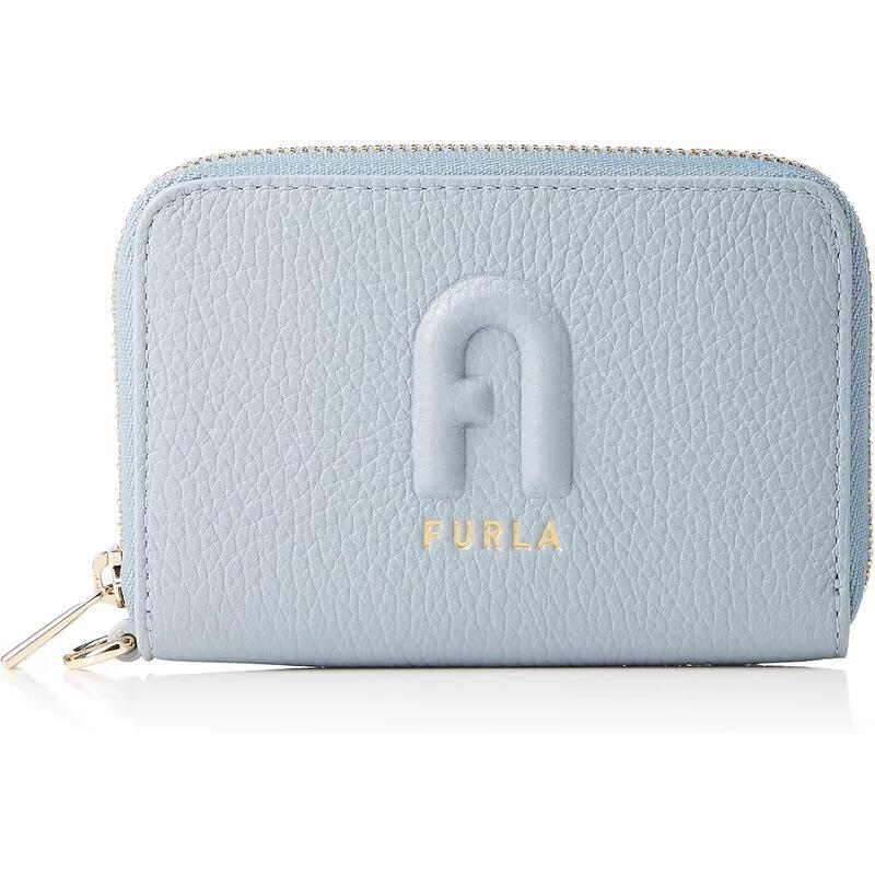 FURLA women's wallet with multiple card slots for storing change, storing IDs, portable, light leather texture, gift for girlfriend initial