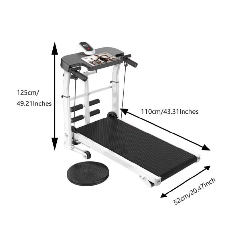 Treadmill for home use, silent fitness equipment, electric walking machine, smart screen, folding multi-function special