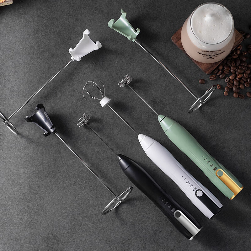 Xiaquxing coffee frother electric freeze-dried coffee milk foaming machine 400 times coffee stirrer foaming god rising white + storage shelf 9 seconds for one cup + copper motor