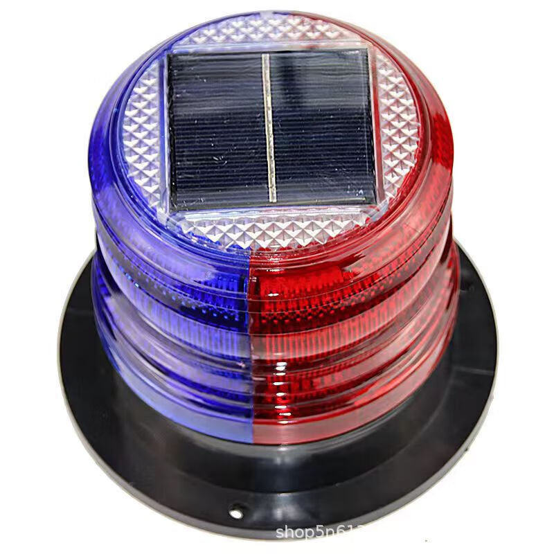 Minggu Solar Warning Light LED Magnetic Car Explosion Light Traffic Construction Car Night LED Ceiling Light Strong Magnetic Red and Blue Model