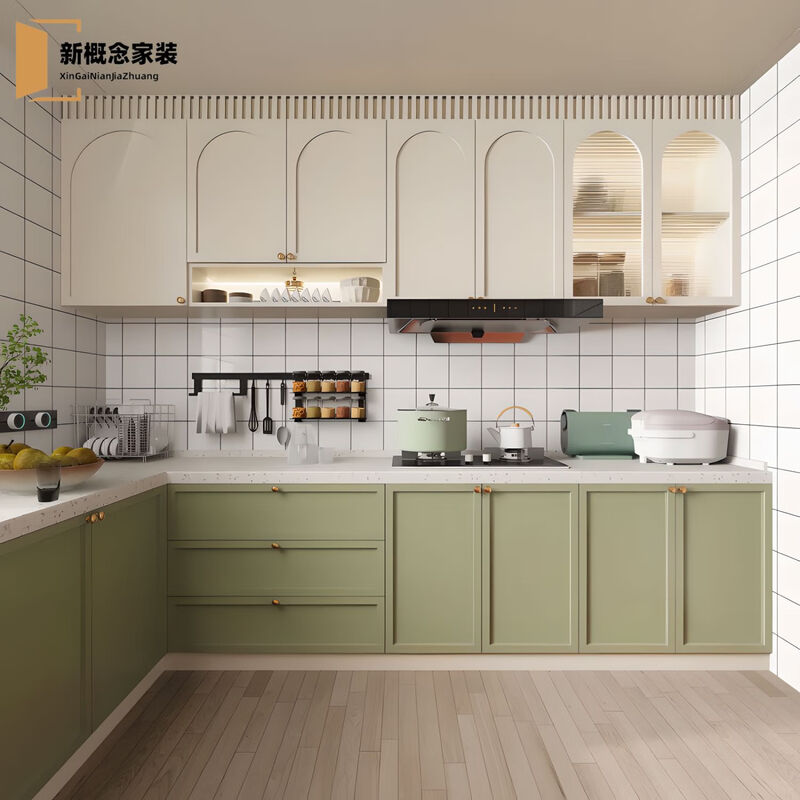 The cat cabinet door is customized, the solid wood painted blister door panel is customized, the French kitchen cabinet door panel is customized, the PET whole house is customized, the light luxury aluminum alloy Austrian pine board + German film
