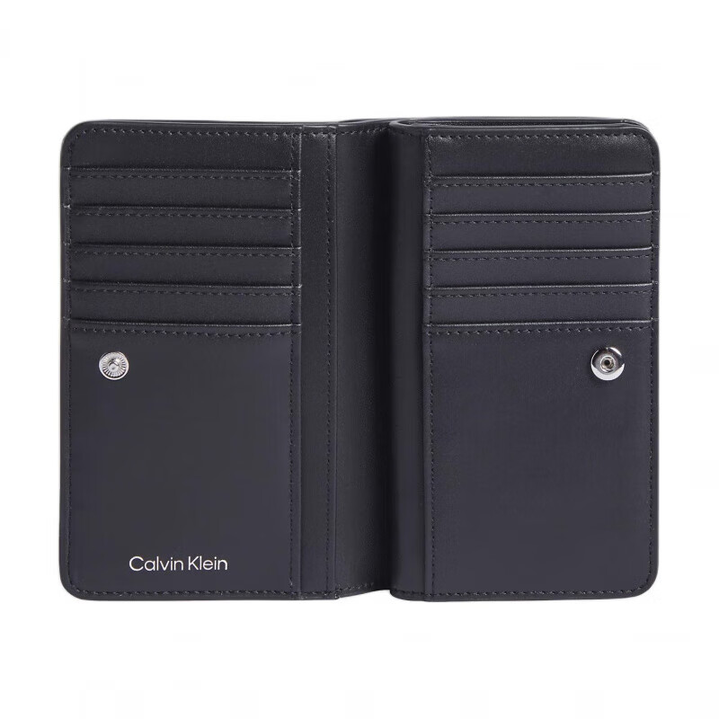 Calvin Klein RFID Metal Logo Wallet Women's Black Basics (Bag)