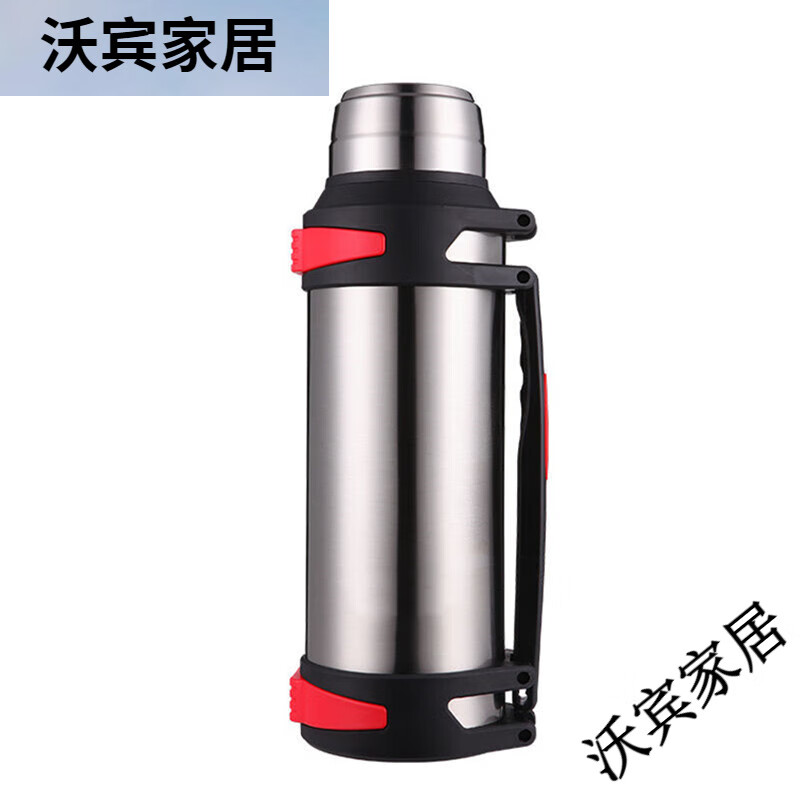 72-hour long-lasting thermal kettle 304 stainless steel thermos cup large capacity outdoor portable travel kettle thermos bottle natural color (2 pounds of water) free strap 1200ml