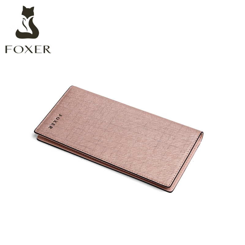 Golden Fox (FOXER) cowhide women's wallet large capacity long card holder money wallet clutch bag coin purse birthday gift for girlfriend