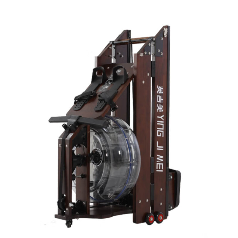 MI Xiaomi pepper water resistance rowing machine, solid wood texture, foldable smart rowing machine for home gym, straight wood color + smart APP, can be connected to mobile phone