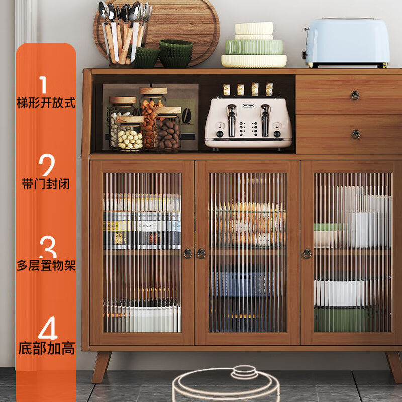 Kampai Clearance Kitchen Sideboard Wine Cabinet Cabinet Simple Cupboard Multi-Function Storage Cabinet Home Tea Cabinet Storage Living Room Manufacturer Clearance-Single Door