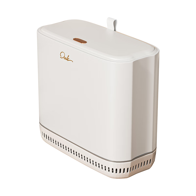YOUQIN household trash can 2025 new style bathroom and toilet special bucket with lid large capacity living room kitchen gap air pressure automatic adsorption push type Yabai medium size 12L 1 piece