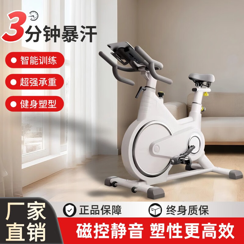 Xunmei weight loss exercise equipment dynamic bicycle gym special large flywheel sports shaping fat burning slimming exercise smart standard black upgraded thickening-Bluetooth version