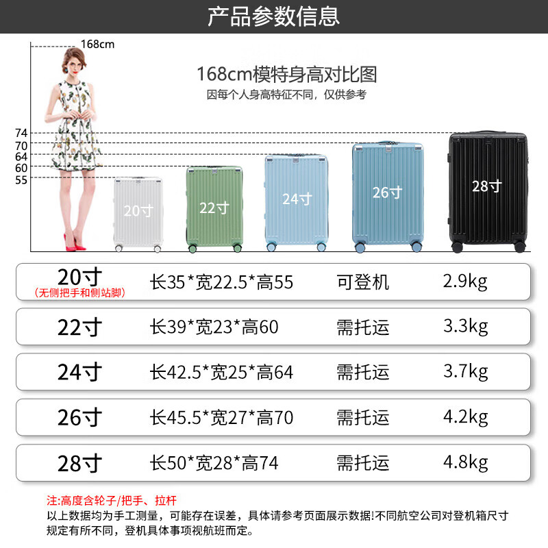 Luggage men's trolley case multifunctional female student large capacity suitcase password case leather suitcase boarding case 20 inches black zipper 26 inches