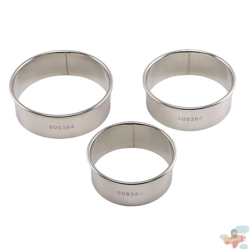 Wing Fantasy 304 stainless steel dumpling skin artifact household steamed bun press rice cake mold dough round cutting die 304 stainless steel skin press inner diameter 9 points 5cm