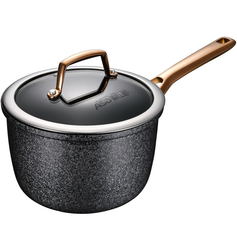 ASD pot set, non-stick pot, wok, frying pan, soup and milk pot combination kitchen utensils, four-piece set, non-stick cooking pot, gas induction cooker universal pot set