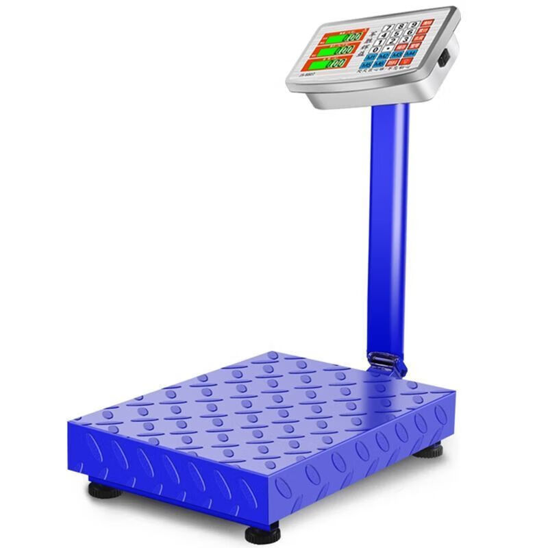 Large electronic scale, commercial platform scale, high-precision floor-standing vegetable selling scale, price scale, industrial counting express scale, 180kg LCD black character general key 30*40cm
