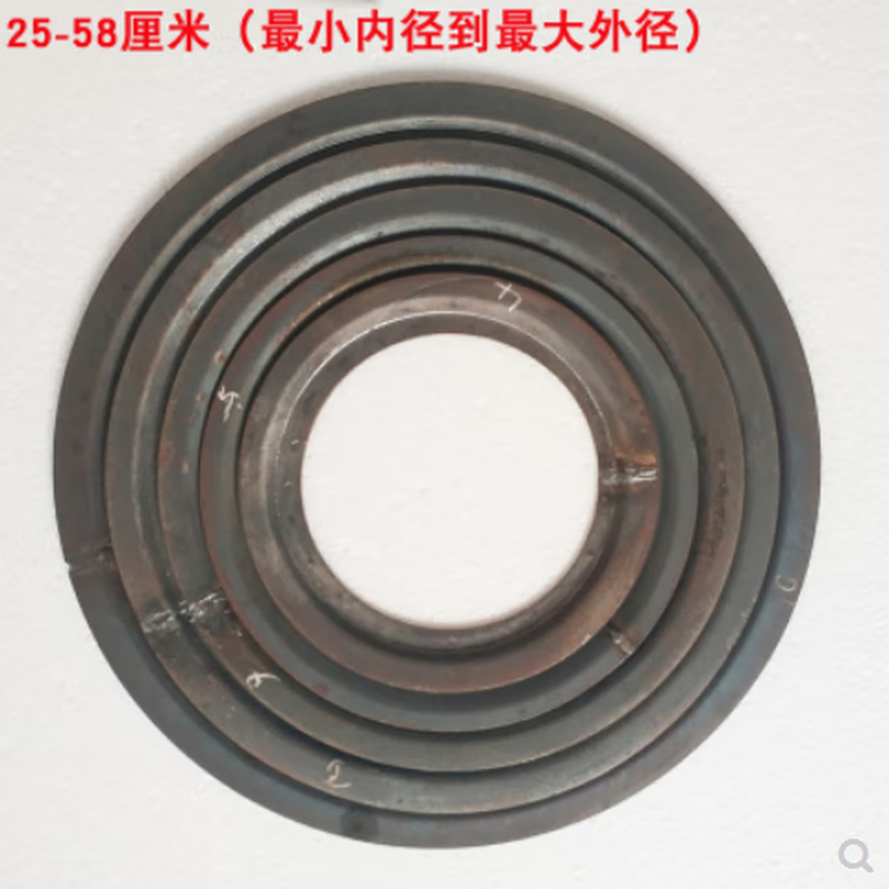 Taipeng household steel plate stove ring wood stove special stove ring gasket iron barrel stove lid gas tank modification earth stove accessories 2 rings outer diameter 29-25 cm suitable for 35 stoves
